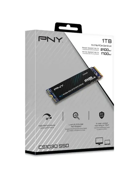 PNY CS1030 1TB M.2 NVMe PCIe Gen3 SSD | Up to 2100 MB/s