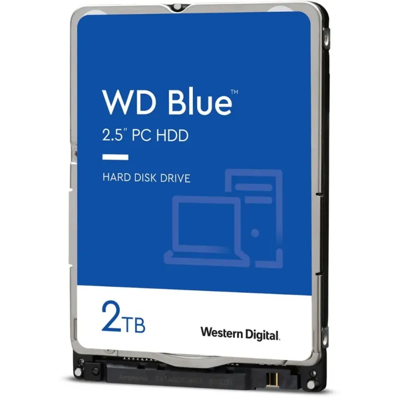 Disco Duro Portatil WD Blue 2TB 2.5 SATA 3 128MB WD20SPZX