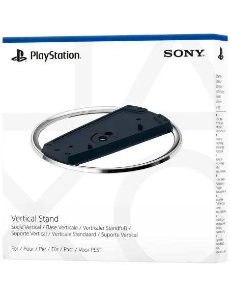 Official Sony Vertical Stand for PS5 Slim | Black & Chrome