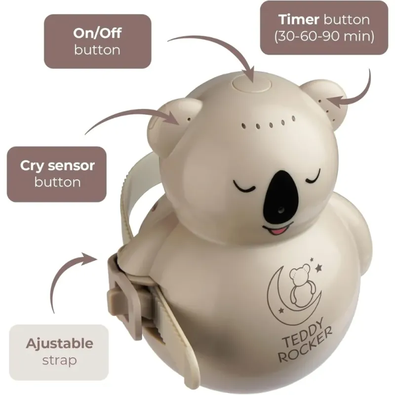 Teddy Rocker | Mecedora Automática Cochecito y Cuna | Sensor Llanto