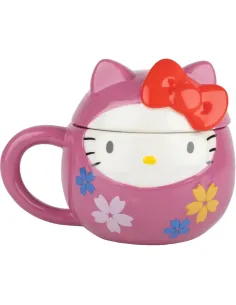 KONIX Taza 3D Hello Kitty Daruma 320 ml Oficial Sanrio Lavavajillas