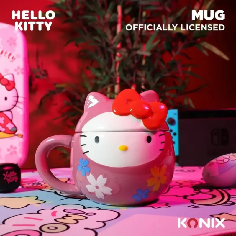 KONIX Hello Kitty Daruma 3D Mug 320 ml Official Sanrio Dishwasher