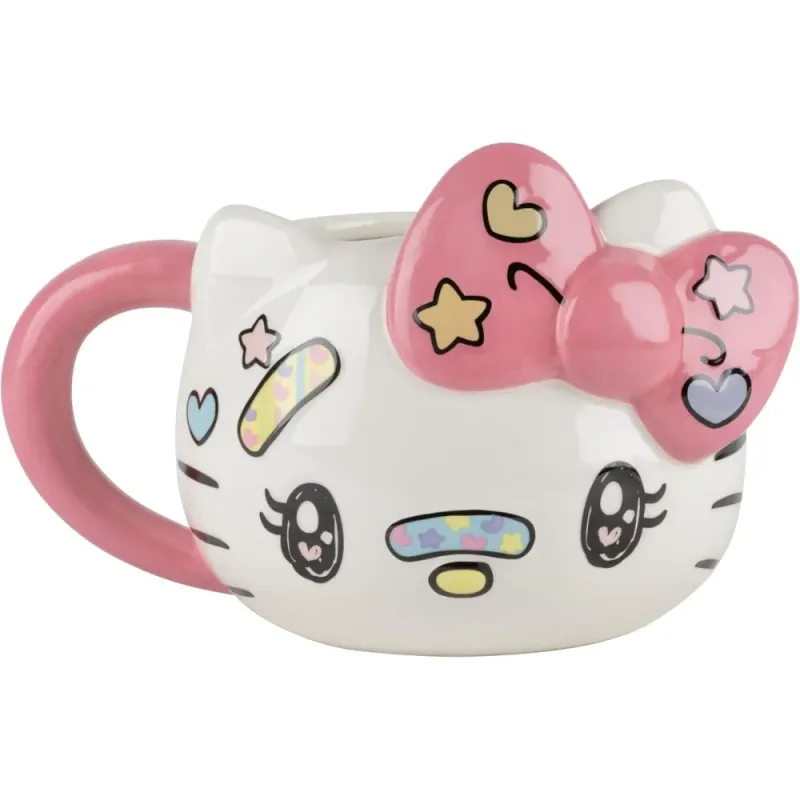 Taza 3D Hello Kitty KONIX 500ml | Taza Cerámica Kawaii Oficial