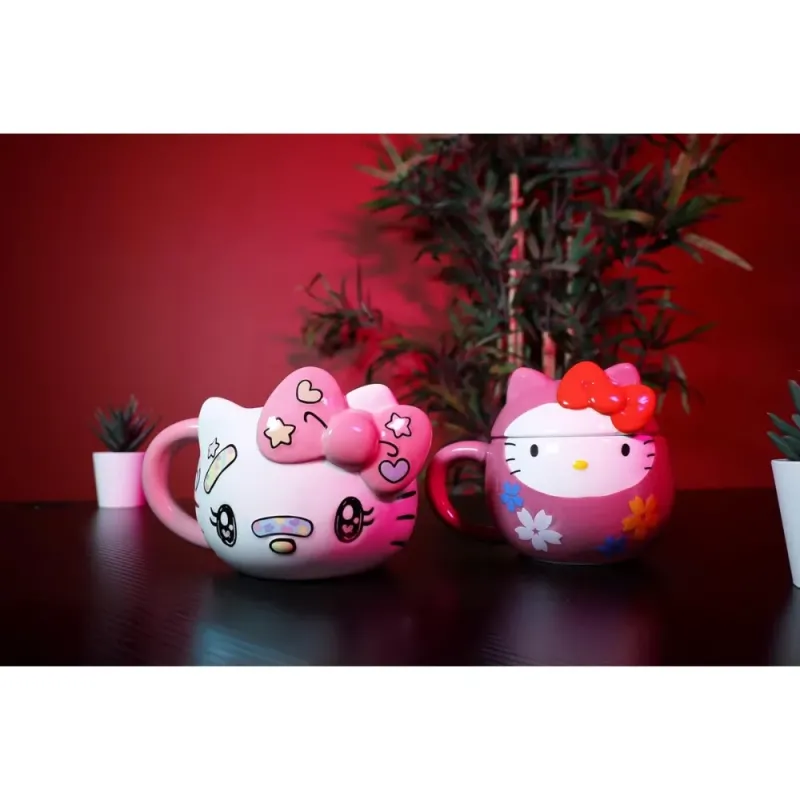 Taza 3D Hello Kitty KONIX 500ml | Taza Cerámica Kawaii Oficial