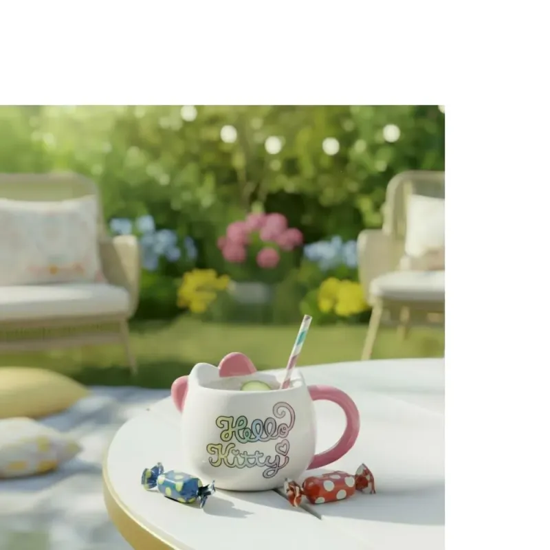 Taza 3D Hello Kitty KONIX 500ml | Taza Cerámica Kawaii Oficial
