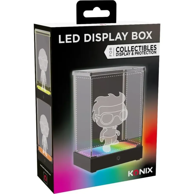 Caja Exposición LED KONIX Display Box | Urna Acrílica RGB Figuras