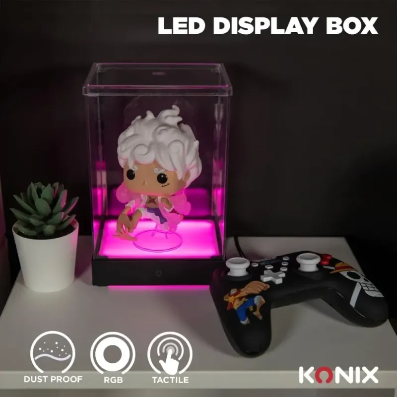 Caja Exposición LED KONIX Display Box | Urna Acrílica RGB Figuras