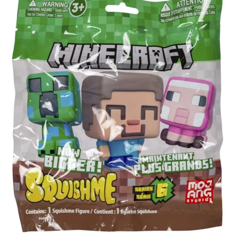 Minecraft Squishmes Serie 6 Just Toys | Figura Antiestrés Sorpresa