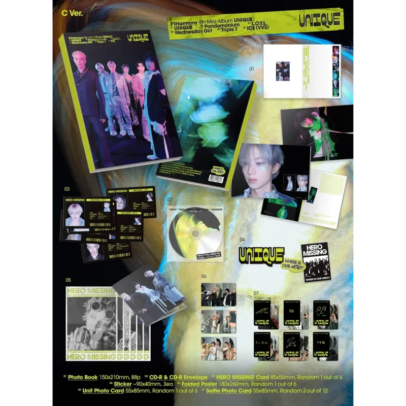 P1Harmony - UNIQUE (Photobook/Standard) - Álbum K-Pop