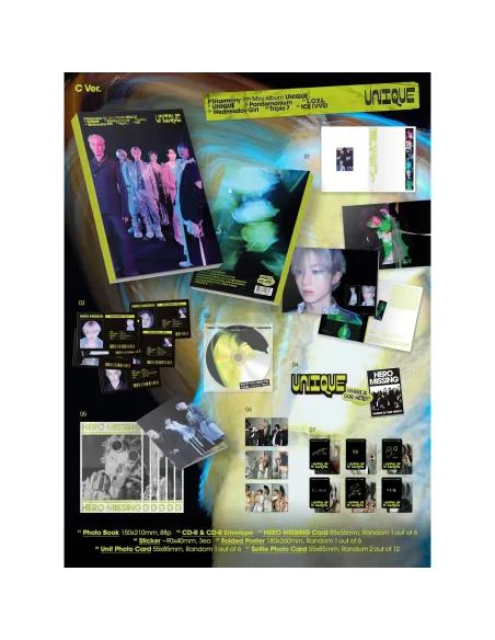 P1Harmony - UNIQUE (Photobook/Standard) - Álbum K-Pop