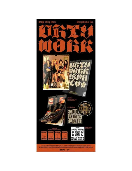 Álbum aespa Dirty Work Dirty Worker Ver K-Pop Original
