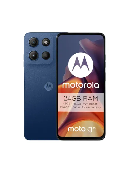 Motorola Moto G15 8GB/256GB Navy Peony | Móvil Calidad Precio