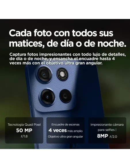 Motorola Moto G15 8GB/256GB Navy Peony | Móvil Calidad Precio