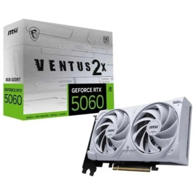 MSI RTX 5060 Ventus 2X OC White | Tarjeta Gráfica GDDR7