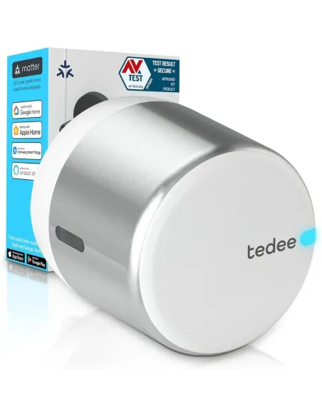 Tedee GO2 Alu Cerradura Inteligente Plata TLV2.0 | Bluetooth Matter