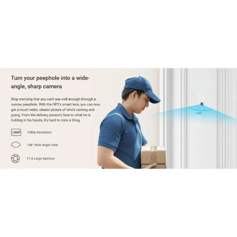 EZVIZ HP2 Mirilla Inteligente Dorada WiFi Full HD 1080p