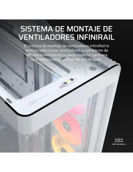 Corsair Frame 4500X LX-R RGB Link Cristal Panorámico Blanca