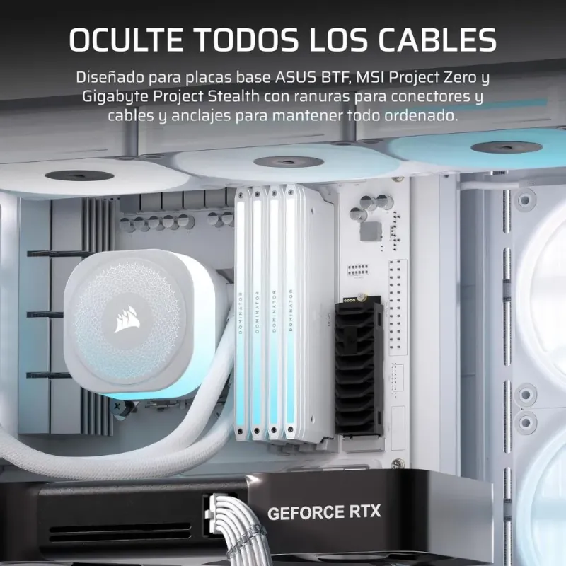 Corsair Frame 4500X LX-R RGB Link Cristal Panorámico Blanca