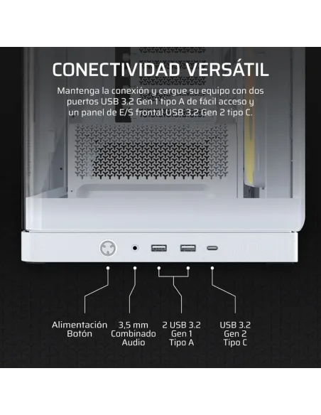Corsair Frame 4500X LX-R RGB Link Cristal Panorámico Blanca