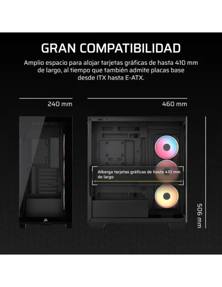 Corsair 3500X LX-R RGB iCUE Link | Chasis Mid-Tower Cristal