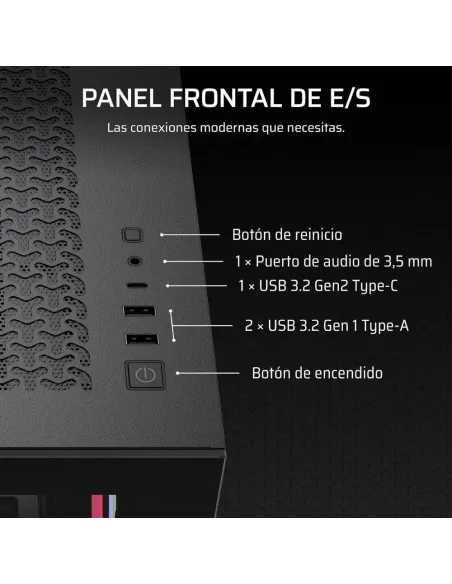 Corsair 3500X LX-R RGB iCUE Link | Chasis Mid-Tower Cristal