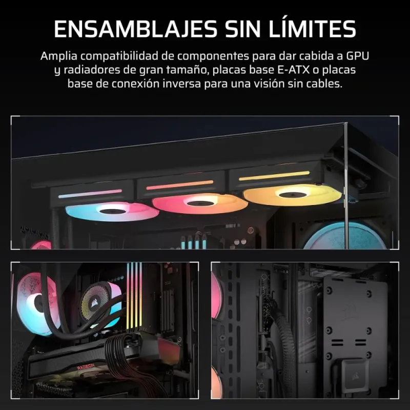 Corsair 3500X LX-R RGB iCUE Link | Chasis Mid-Tower Cristal