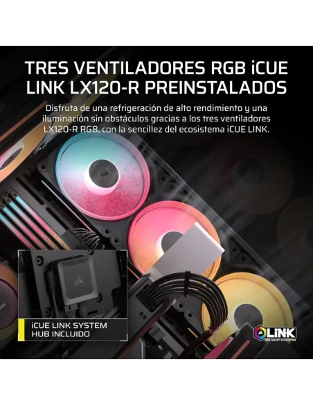 Corsair 3500X LX-R RGB iCUE Link | Chasis Mid-Tower Cristal