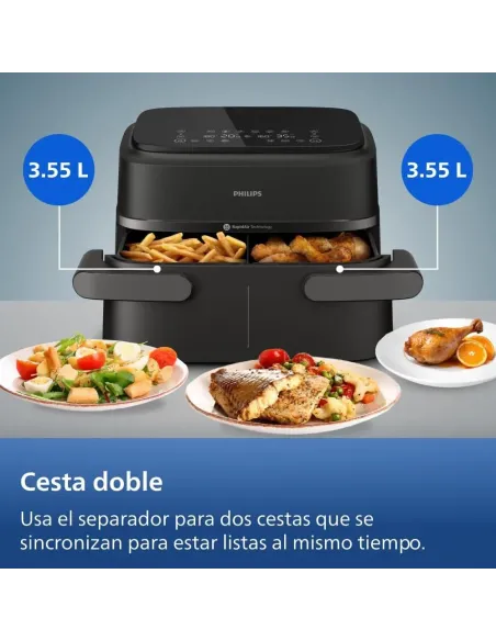 Philips Dual Basket Airfryer 1000-7 Series: 7.1L Double Air Fryer