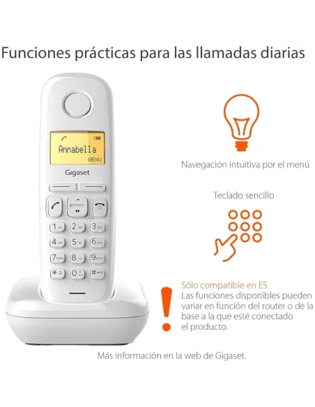 Gigaset A170 White - DECT Cordless Phone