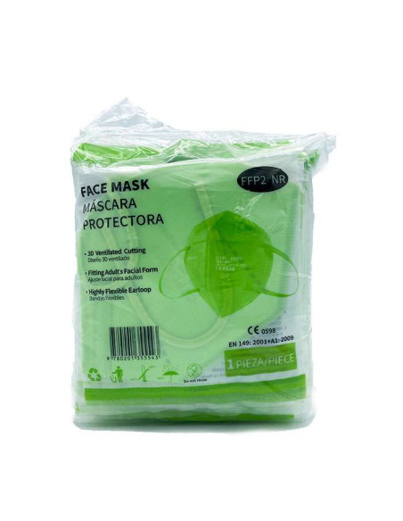 Mascarillas FFP2 Verdes 25 Uds | Certificado CE MundoSalud - TiendaCPU