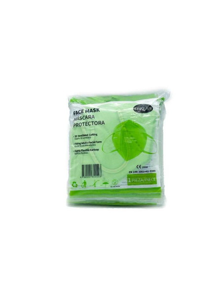 Mascarillas FFP2 Verdes 25 Uds | Certificado CE MundoSalud - TiendaCPU